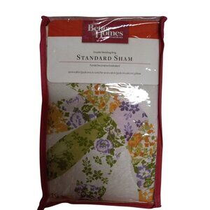 Better Homes & Gardens Pillow Sham Double Wedding Ring Standard 20" x 28" Floral